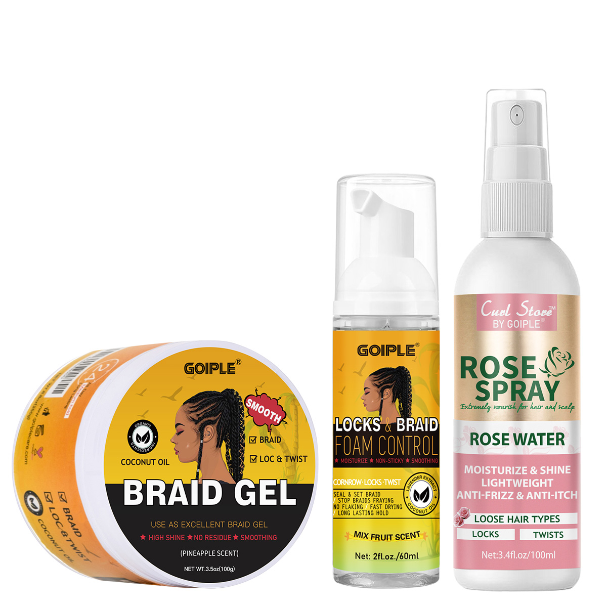 Men'S Grooming Gel - Gel per trecce effetto lucido, mousse