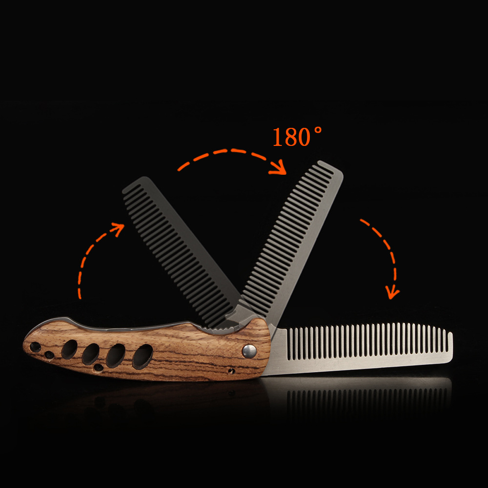 Pettine Pieghevole in Legno Ma - Men'S Grooming Product recensione e prezzo
