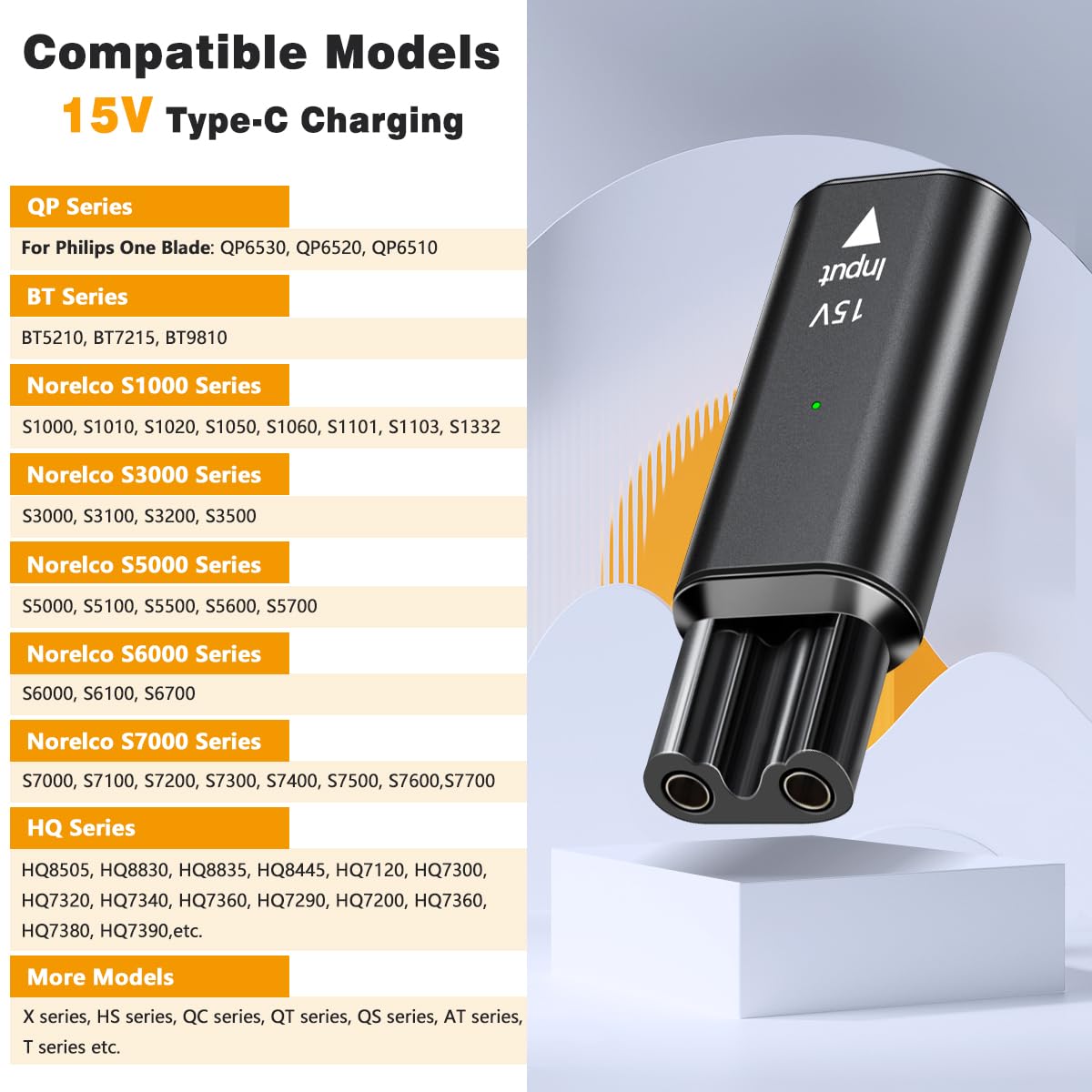 Brangdy 15V HQ8505 Tipo-C Adat - Electric Shaver Rotary recensione e prezzo
